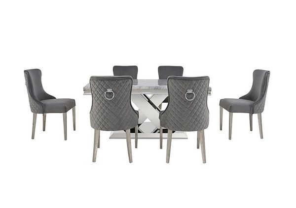 Dolce Small Dining Table and 6 Side Chairs | Bed Sava