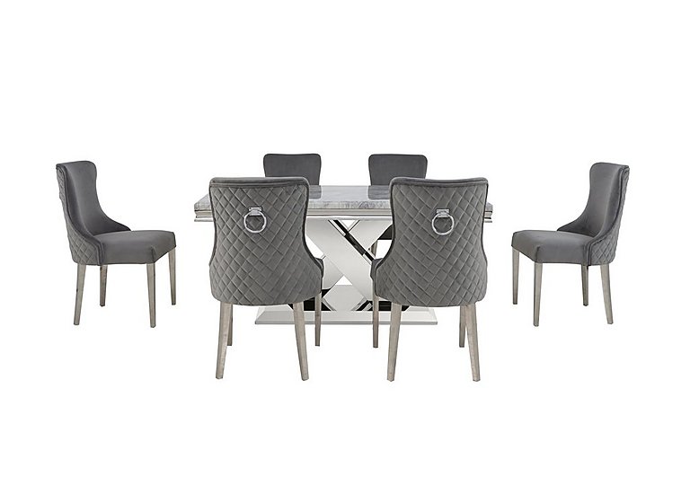 Dolce Small Dining Table and 6 Side Chairs