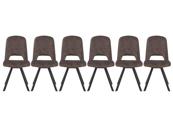 Enterprise Set of 6 Swivel Dining Side Chairs | Bed Sava