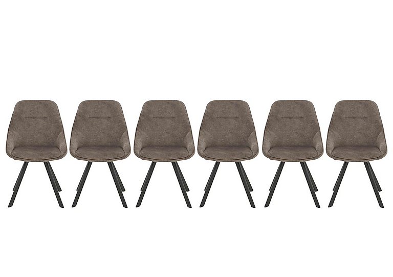 Enterprise Set of 6 Quilted Swivel Dining Chairs