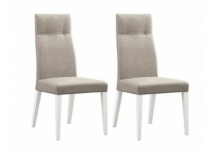 ALF - Fascino Pair of Faux Leather Dining Chairs