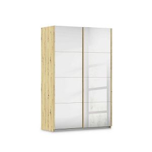 Rauch  Freja 136cm 2 Door Sliding Mirror Wardrobe | Bed Sava