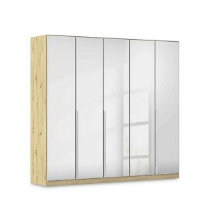 Rauch  Freja 226cm 5 Door Hinged Mirror Wardrobe | Bed Sava