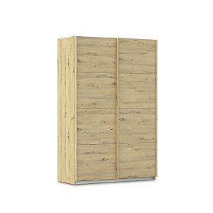Rauch  Freja 136cm 2 Door Sliding Oak Wardrobe | Bed Sava