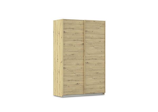 Rauch  Freja 136cm 2 Door Sliding Oak Wardrobe | Bed Sava