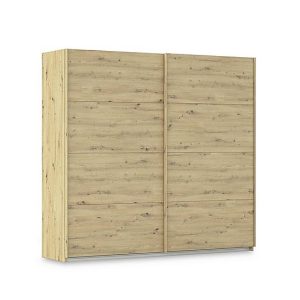 Rauch  Freja 226cm 2 Door Sliding Oak Wardrobe | Bed Sava