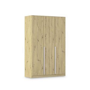 Rauch  Freja 136cm 3 Door Hinged Oak Wardrobe | Bed Sava