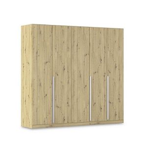 Rauch  Freja 226cm 5 Door Hinged Oak Wardrobe | Bed Sava