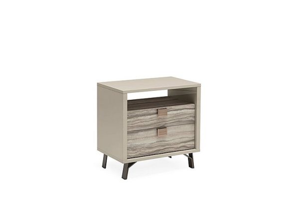 ALF  Franco 2 Drawer Bedside Cabinet with Open Shelf | Bed Sava