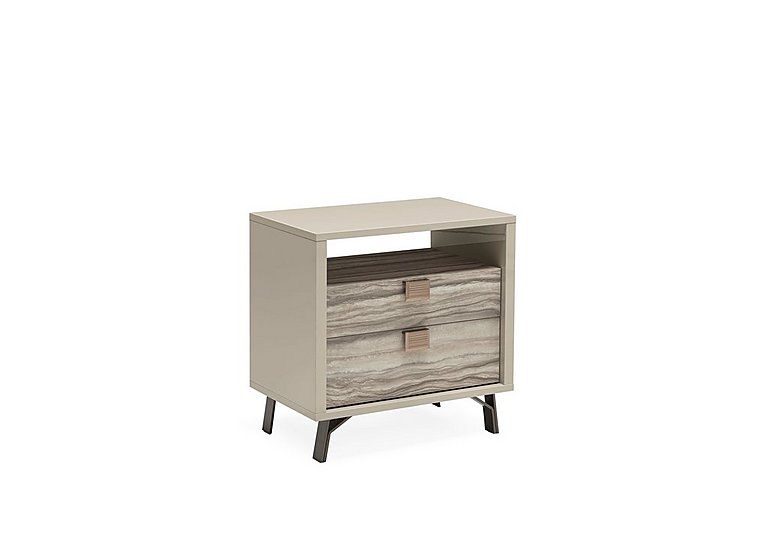 ALF - Franco 2 Drawer Bedside Cabinet with Open Shelf
