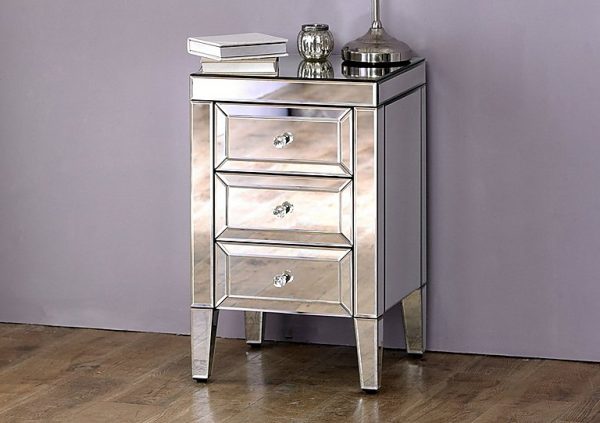 Francesca 3 Drawer Bedside Cabinet | Bed Sava