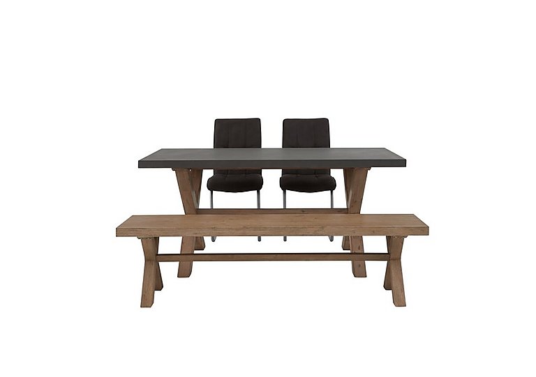 Fusion Small Table, 2 Chairs and Dining Bench Set