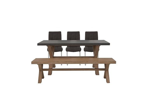 Fusion Small Table 3 Chairs and Dining Bench Set | Bed Sava