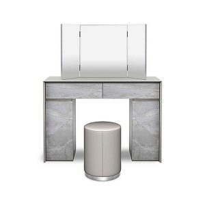 Grigio Dressing Table with Stool and Mirror | Bed Sava