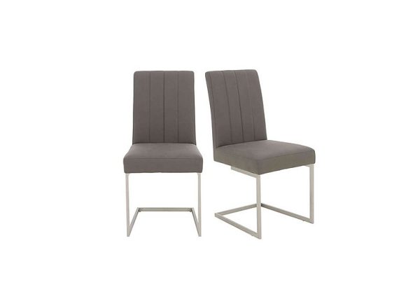 Grigio Pair of Dining Chairs | Bed Sava