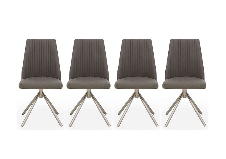 Grigio Set of 4 Swivel Dining Chairs