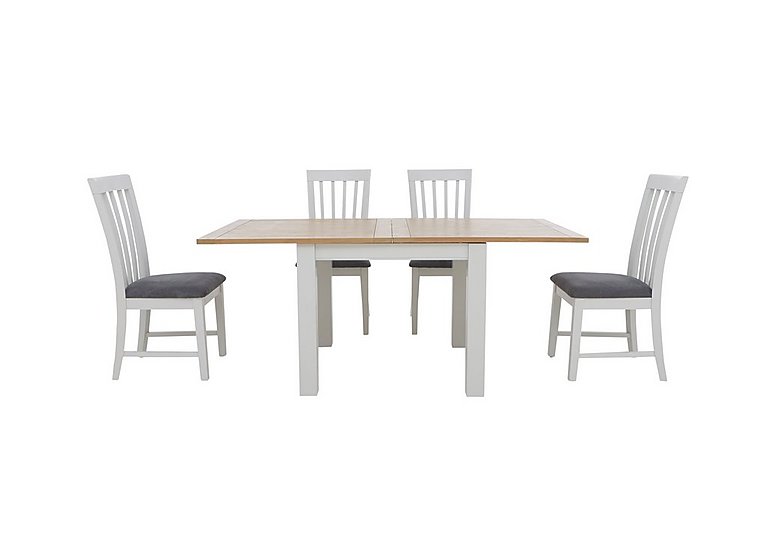 Furnitureland - Hamilton Flip Top Dining Table and 4 Wooden Chairs