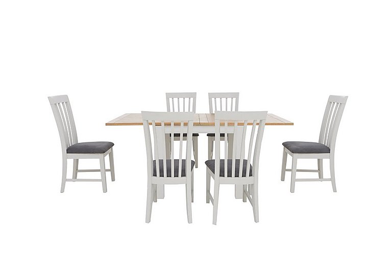 Furnitureland - Hamilton Flip Top Dining Table and 6 Wooden Chairs