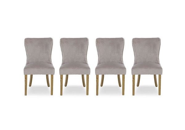 Kiara Set of 4 Luxe Fabric Dining Chairs | Bed Sava