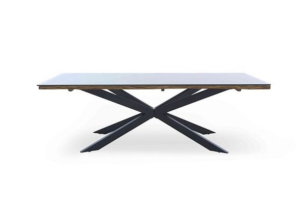 Kiara Large Rectangular Dining Table with Black Legs | Bed Sava