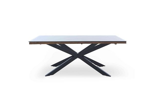 Kiara Small Rectangular Dining Table with Black Legs | Bed Sava