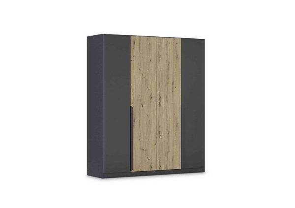 Rauch  Leon 181cm 4 Door Hinged Two Tone Wardrobe  Two Tone | Bed Sava