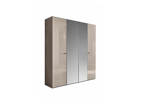 ALF  Livia 4 Door Wardrobe with Mirrors | Bed Sava