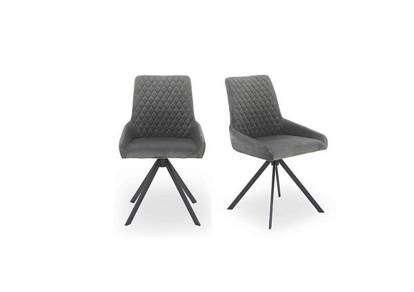 Matteo Pair of Velvet Dining Chairs | Bed Sava