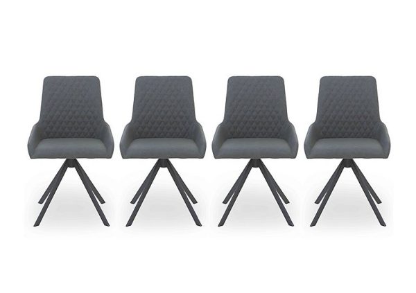 Matteo Set of 4 Faux Leather Dining Chairs | Bed Sava