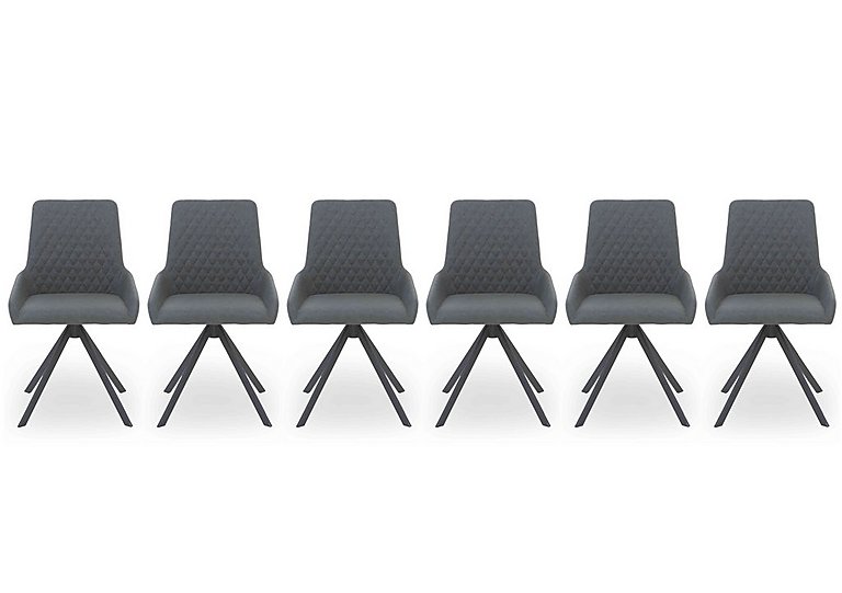 Matteo Set of 6 Faux Leather Dining Chairs