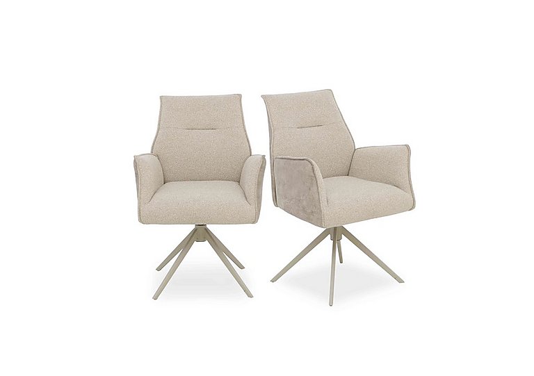 Mirage Pair of Swivel Dining Arm Chairs