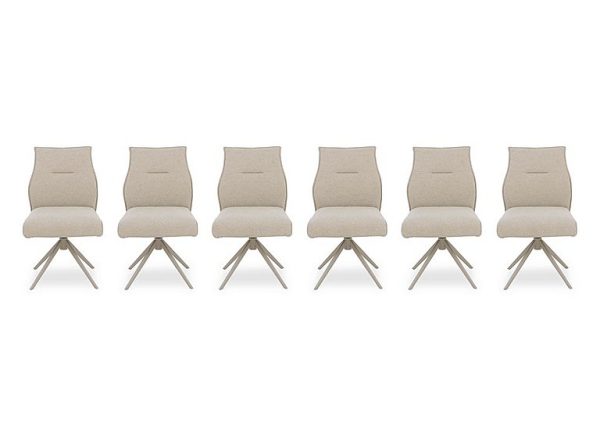 Mirage Set of 6 Swivel Dining Chairs | Bed Sava