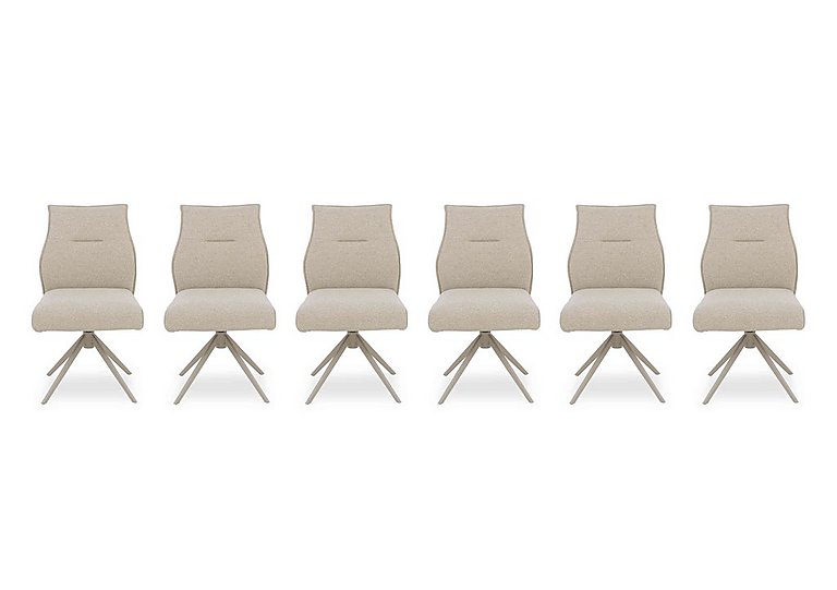 Mirage Set of 6 Swivel Dining Chairs
