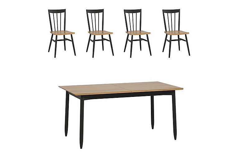 Ercol - Monza Small Extending Dining Table and 4 Chairs