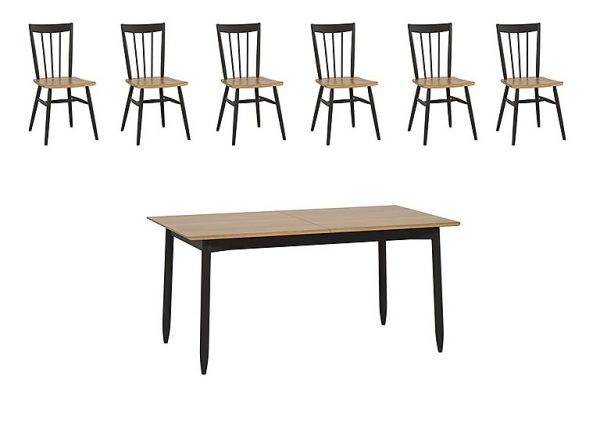 Ercol  Monza Small Extending Dining Table and 6 Chairs | Bed Sava