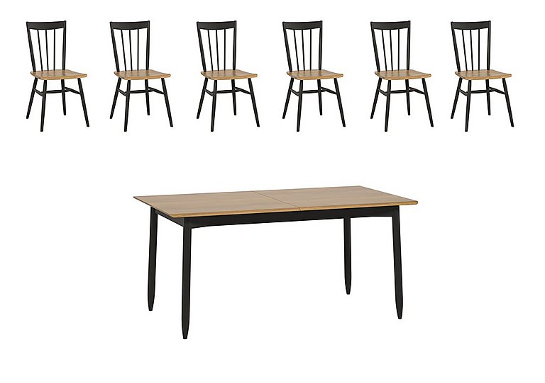 Ercol - Monza Small Extending Dining Table and 6 Chairs
