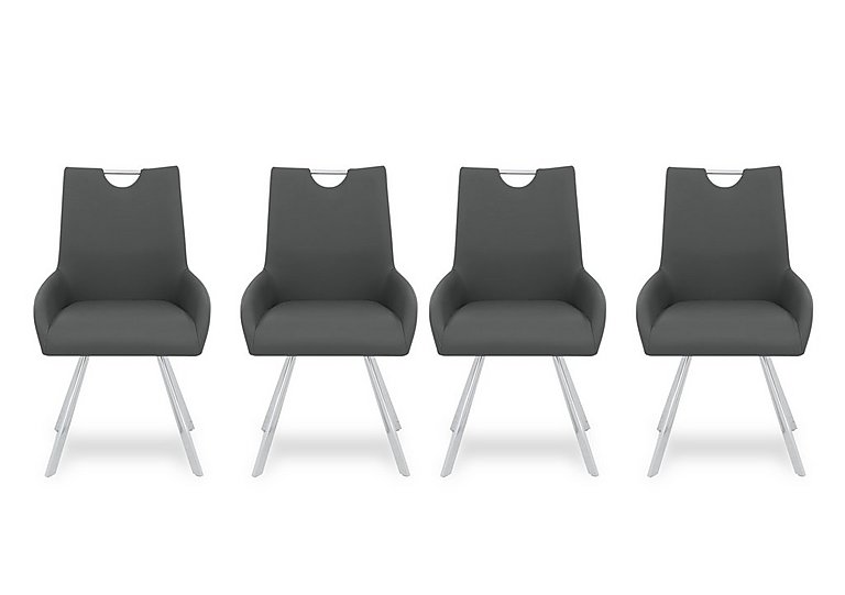 Nadal Set of 4 Swivel Dining Arm Chairs