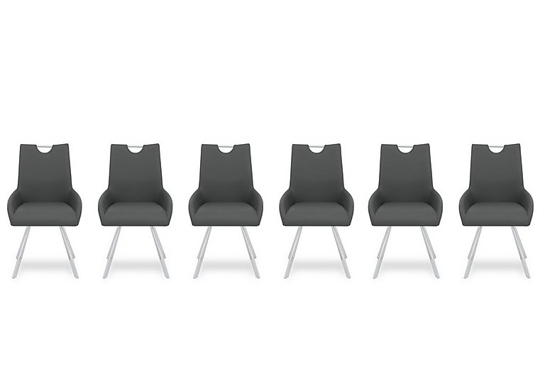 Nadal Set of 6 Swivel Dining Arm Chairs