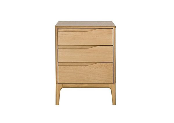 Ercol  Rimini 3 Drawer Bedside Cabinet | Bed Sava