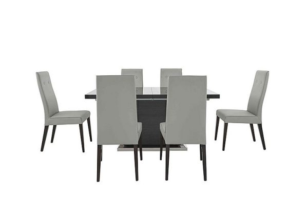 ALF  St Moritz Extending Dining Table and 6 Faux Leather Chairs | Bed Sava