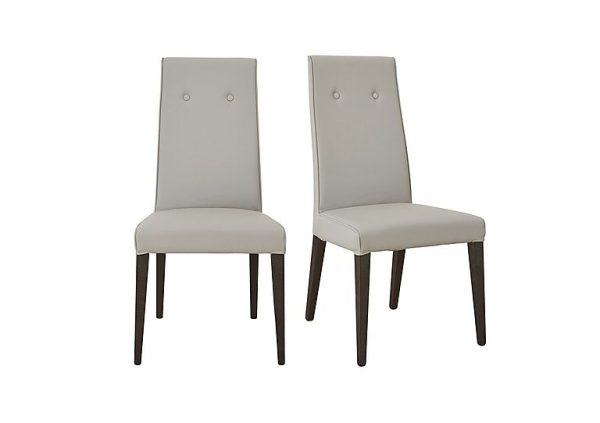 ALF  St Moritz Pair of Faux Leather Upholstered Dining Chairs | Bed Sava