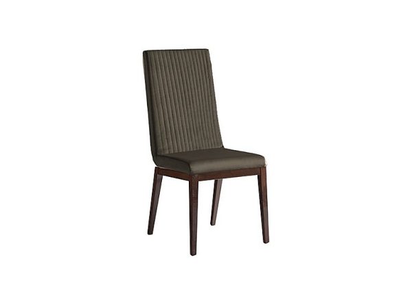 Venezia Fluted Faux Leather Dining Chair in Walnut | Bed Sava