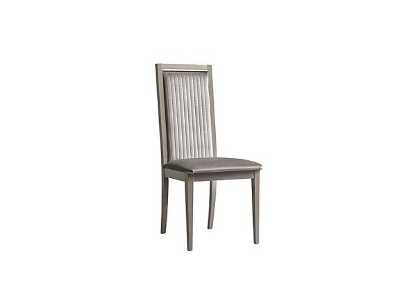 Venezia Panelled Fabric Dining Chair in Grey | Bed Sava