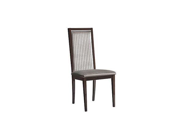 Venezia Panelled Fabric Dining Chair in Walnut | Bed Sava