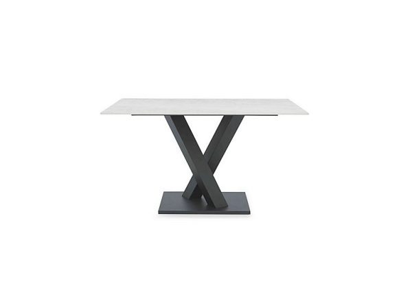 Warrior Crystal White Compact Fixed Dining Table | Bed Sava