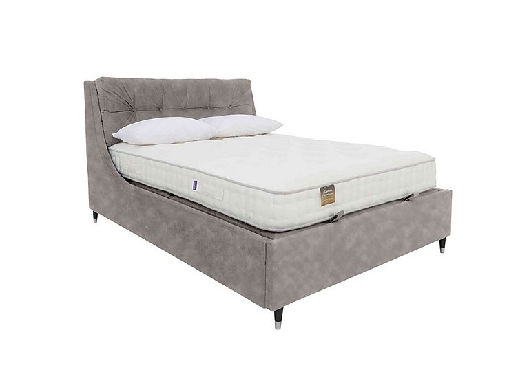Javier Ottoman Bed Frame - King Size - Dapple Silver