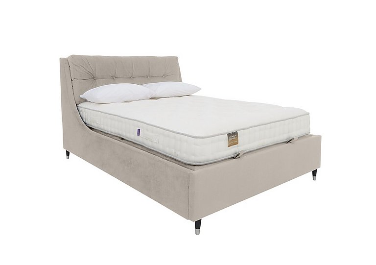 Javier Ottoman Bed Frame - King Size - Smooth Stone