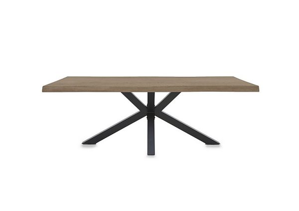 Bodahl  Njord Raw Edge Dining Table with Metal Star Base  220 cm  Vintage Grey | Bed Sava