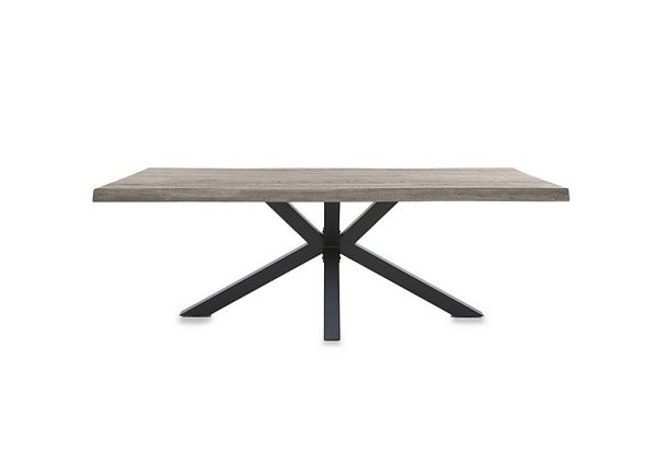 Bodahl  Njord Raw Edge Dining Table with Metal Star Base  200 cm  White Wash | Bed Sava