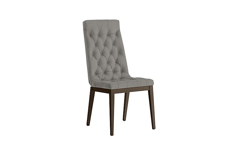 Palazzo Capitonne Buttoned Dining Chair in Dark Walnut - Scarlet Silver